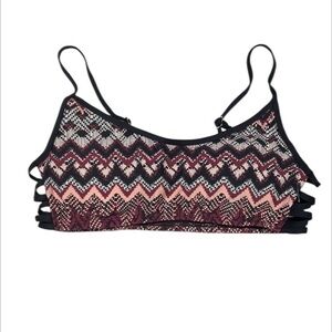 Mossimo zig zag print bikini swim top size small